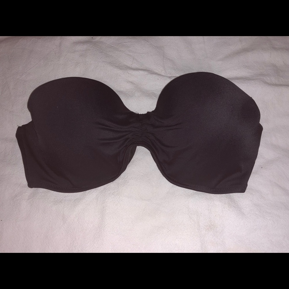 black Victoria Secret strapless bathing suit top